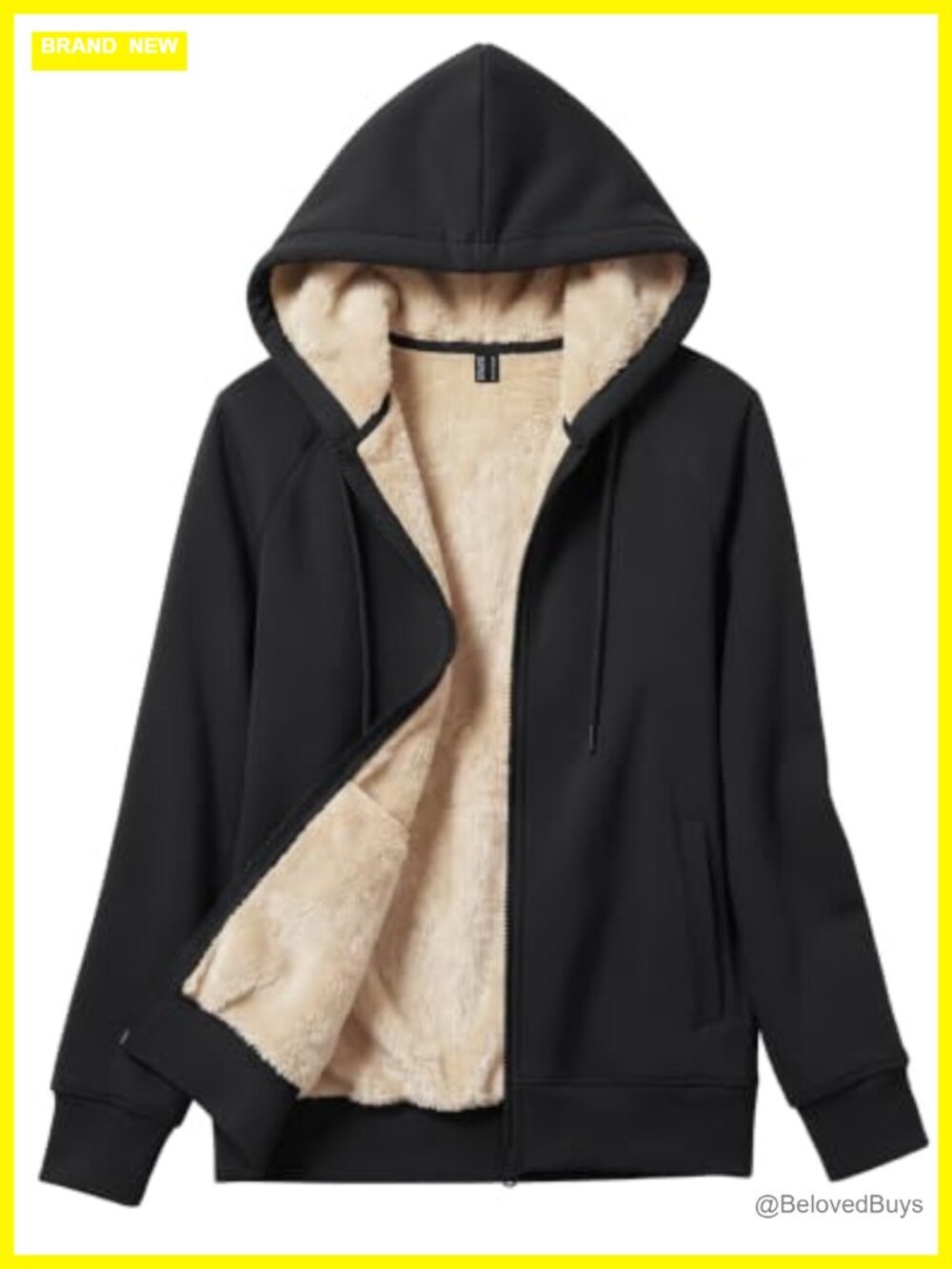 Women Sherpa Fleece Lined Full Zip Hoodie Warm Sweatshirt